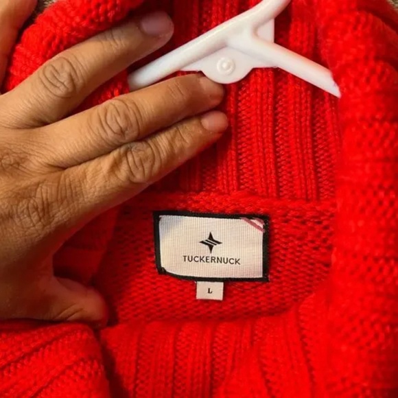 Tuckernuck 100% Wool Red Turtleneck Sweater - Picture 2 of 5